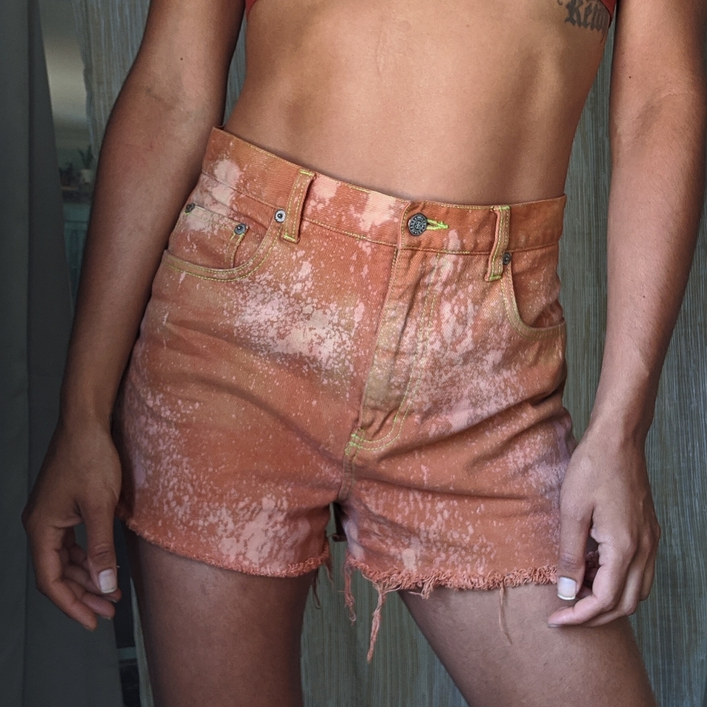 Vintage Cutoff Shorts Rust Orange
